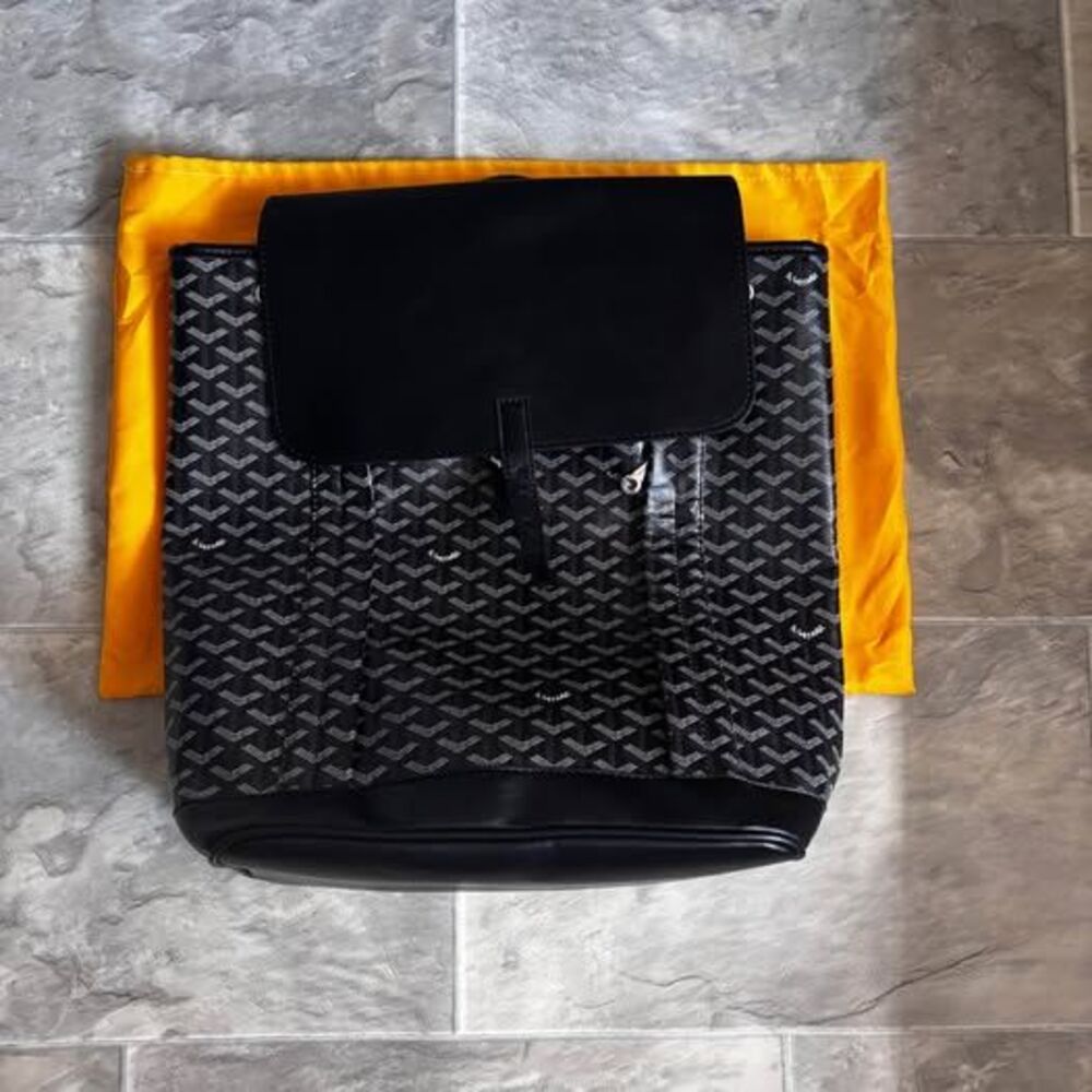 Goyard backpack with straps black